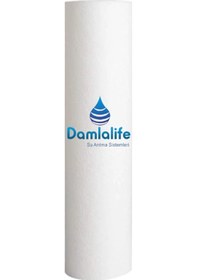 Resim Damlalife 10"Inç 25 Micron Sediment Spun Elyaf Filtre 50 Adet 