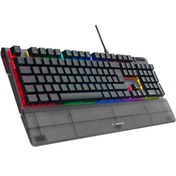 Resim Rampage Carbon Siyah RGB Q Bilek Destekli Red Switch Gaming Oyuncu Klavye 