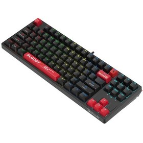 Resim Bloody S87 Mekanik Kırmızı Switch RGB Anti-Ghosting Kablolu Klavye 