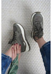 Resim Guja Nona Hakiki Deri Kadın Spor Ayakkabı Haki-haki Haki 