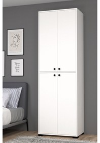 Resim Bükreş No.3 3 Raflı Askılı Genç Odası Dolabı Beyaz 