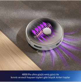 Resim Philips Lazer Tarayıcı 150 m2' Temizilik HomeRun 3000 Serisi Islak&Kuru Robot Süpürge Beyaz 