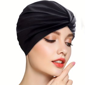 Resim Kadınlar için Esnek Yüzme Bonesi - Kaymaz, Uzun, Kıvırcık & Kalın Saçlar için Çift Katmanlı Tasarım - Plaj & Havuz için Mükemmel 