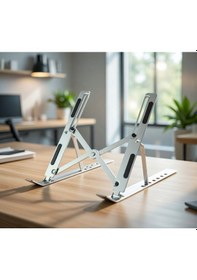 Resim Laptop Standı Katlanır Ayarlanabilir 7 Kademeli Metal 