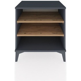 Resim Hyperion Komodin 2 Raflı 60x44x64 Antrasit-çam Antrasit 