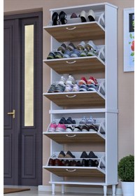 Resim Eliusta Cover 72 Cm Ayakkabılık Dış Kapı/koridor/giyim Odası Uygun Meşe Renk 72x205x26 Cm Ayakkabılık Meşe 