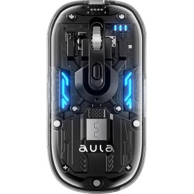 Resim Aula AM210 Dual Mode Bluetooth ve Kablosuz 1600DPI Rgb Şeffaf Şarjlı Mouse 