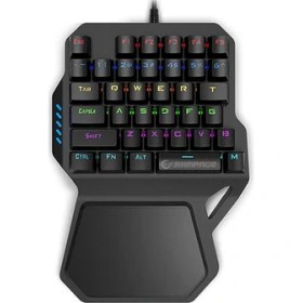 Resim Rampage KB-R77 USB Rainbow Backlight Outemu Blue Switch Mekanik 36 Tuşlu Mini Gaming Oyuncu Klavyesi 
