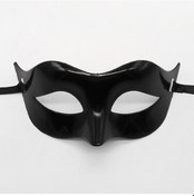 Resim Siyah Renk Masquerade Kostüm Partisi Venedik Balo Maskesi 