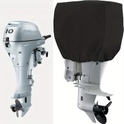 Resim 15HP-250HP Modeller için Ağır Hizmet Tipi Dıştan Bağlı Motor Kapağı, Yırtılma Dirençli Polyester Motor Koruyucu UV Koruma ile, Her Hava Koşuluna Uygun Kalkan, Siyah, Dayanıklı Dış Mekan Kullanımı 