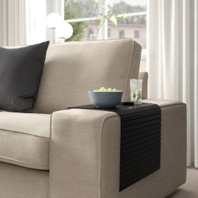 Resim IKEA Siyah Konforlu Kanepe - Kolçak Tepsisi 