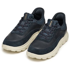 Resim Geox Erkek Lacivert U Spherıca Plus A - Nappa+Sued Bağcıklı Kalın Tabanlı Süet Sneaker - Lacivert / 4 