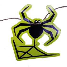 Resim Örümcek Şekilli Asmalı Halloween Flama Banner Afiş 2 Metre 