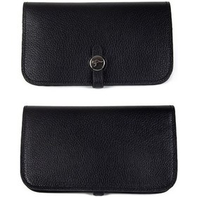 Resim Hakiki Deri Siyah Kadın Portföy El Çanta Kangaroo Kıngdom 8744-S 