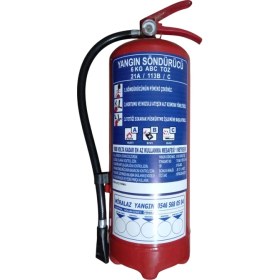 Resim 6kg Ruhsata Uygun Toz Yangın Söndürme Tüpü Mevzuata Uygun 