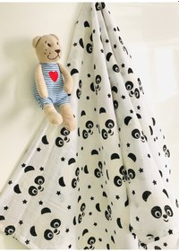 Resim Panda 110X110 Cm Çok Amaçlı Müslin Örtü Çok Renkli 