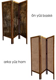 Resim Modacanvas Masif Ahşap Paravan 