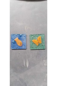 Resim şen tek hediyelik 2 li cam banyo gider kapağı 