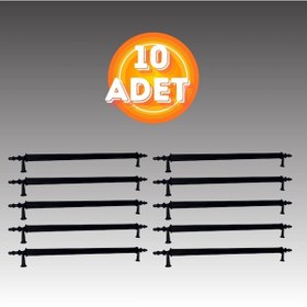Resim Klipso Mat Siyah 160 Mm Metal Lüks Çekmece Dolap Mobilya Kulpları 10 Adet Siyah 