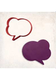 Resim Mesaj Balonu 1 Kurabiye Kalıbı Şekillendirici Kopat KIrmızı 