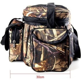 Resim Moveevo K104 Saman Malzeme Olta Çantası - Tek Omuzlu Çapraz Çanta Büyük Kapasiteli Olta Gereçleri İçin Siyah 