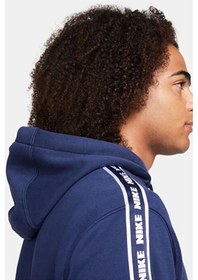 Resim Nike Club Fleece Hoodie Track Suit Kapişonlu Pamuklu Erkek Eşofman Takımı Lacivert 