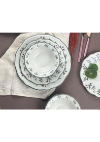 Resim Porser Terra Fulya 24 Parça Yemek Takımı Beyaz 