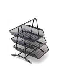 Resim Globox Metal Evrak Rafı 3lü Siyah No: 6255 