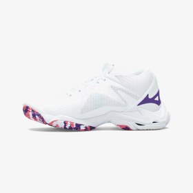 Resim Mizuno Wave Lightning Z8 Mid Kadın Beyaz Voleybol Ayakkabısı 