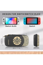 Resim VipDeluXe Zelda Temalı Switch Taşıma Çantası - 10 Kartlık, Sert Kılıf 