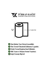 Resim 56x15 Pos Rulosu 5 Paket 50 Adet Termal Rulo - Yazarkasa Pos Rulosu - Pos Kağıdı 