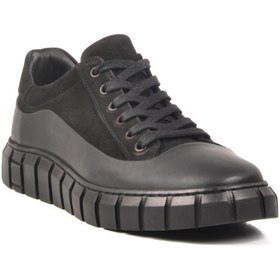Resim AYAKMOD Siyah Nubuk Hakiki Deri Erkek Sneaker 2K0674-7662 M 