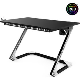 Resim Xrocg Gaming Gator S-115 Beyaz-Siyah Rgb Ledli Oyuncu Masası 