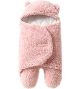 Resim Yifomall Bebek Kışlık Kalın Sherpa Yatak Çantası Ayırık Bacaklı 0-3 Ay Pembe M Bedeni Pembe 