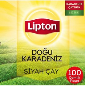 Resim Lipton Doğu Karadeniz Demlik Süzen Poşet Bergamot Aromalı Siyah Çay 100'lü Paket 