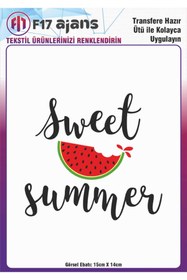 Resim F17 Ajans Ütü ile Yapışan Tekstil DTF Transfer Baskı Sweet Summer 
