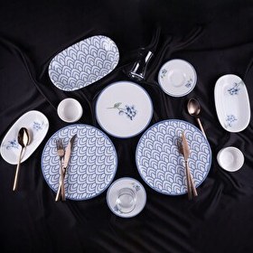 Resim Aryıldız Lucia Blue 32 Parça 6 Kişilik Kahvaltı Takımı 