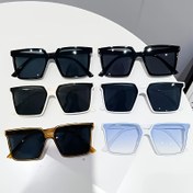 Resim Geniş Kare Moda Gözlükler - Dayanıklı Plastik Çerçeve, Çoklu Lens Renkleri 
