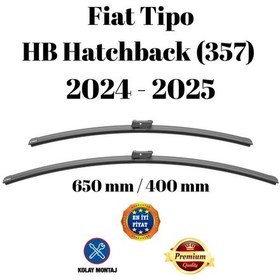 Resim Fiat Tipo Hb Hatchback 357 2024 2025 Uyumlu Ön Cam Silecek Süpürgesi Takımı 650/400mm Silbak Sb2616c 