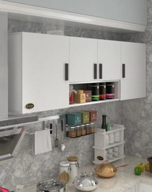 Resim Kenzlife hazır mutfak packey byz 060*180*32 mutfak banyo dolabı kapaklı raflı 