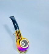 Resim Alcan Fosforlu Gökkuşağı Renk Filitreli Pipo //12cm 