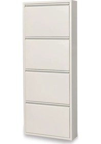 Resim Kaser Metal 4'lü Krem Ayakkabılık 