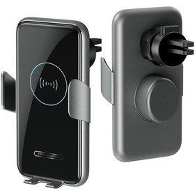 Resim Hzl Araç Telefon Tutucu Kablosuz Hızlı Şarj Özellikli Klipsli Araç İçi Kalorifer Telefon Tutucu-413 