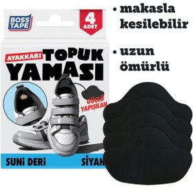 Resim Boss Tape Ayakkabı Topuk Yaması Kendinden Yapışkanlı Ayakkabı Tamir Bandı Siyah 