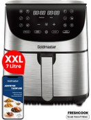 Resim Goldmaster Freshcook GM7454 7 lt Yağsız Fritöz GOLDMASTER Freshcook 1800 Watt Inox Xl Dokunmatik 8 Ön Programlı Airfryer Yağsız Kızartma Sıcak Hava...