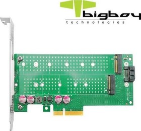 Resim PCIe 4.0 x4 PCIe 4.0 x8 2xM.2 1xNVMe+1xSata Çevirici Ünite 