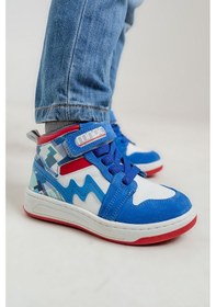 Resim Mnpc Unisex Çocuk Saks Mavi Baskı Hakiki Deri Anatomik Günlük Bot 25k4b11047788 Saks Mavi Baskı 