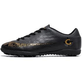 Resim Unisex Konfor Kaymaz Futbol Ayakkabısı Siyah 