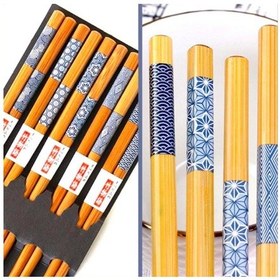 Resim Omeniv Beş Çift (10) Chopstick Set Bambu Yemek Sushi Noodle 