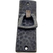 Resim Antika Tarz Dekoratif Pirinç Dik Dövme Mobilya Kulbu - 90X31 Mm, Oksit - Lisinya 